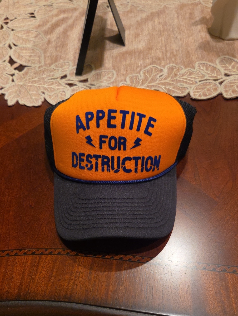 Gins N Roses Orange and Black 'Appetite for Destruction Cap
